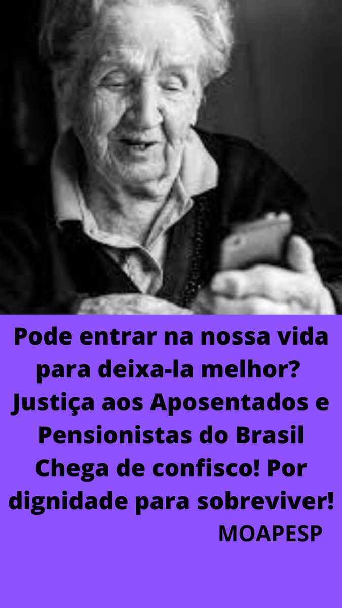 'Na nossa idade, Ministro, não temos condições de ter outra renda❗Fora art.149 da EC103 ❗
@STF_oficial
@gilmarmendes
@MinAMendonca
@alexandre
@Cristianozaninm 
@FlavioDino
Dignidade Já
#JustiçaParaAposentados '