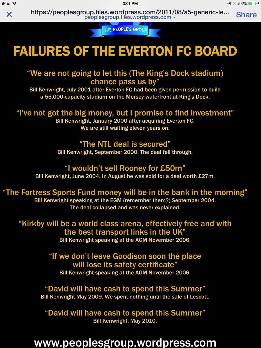 Just a few things to remind @Everton why we should not even name a urinal at BM after the late chairman.