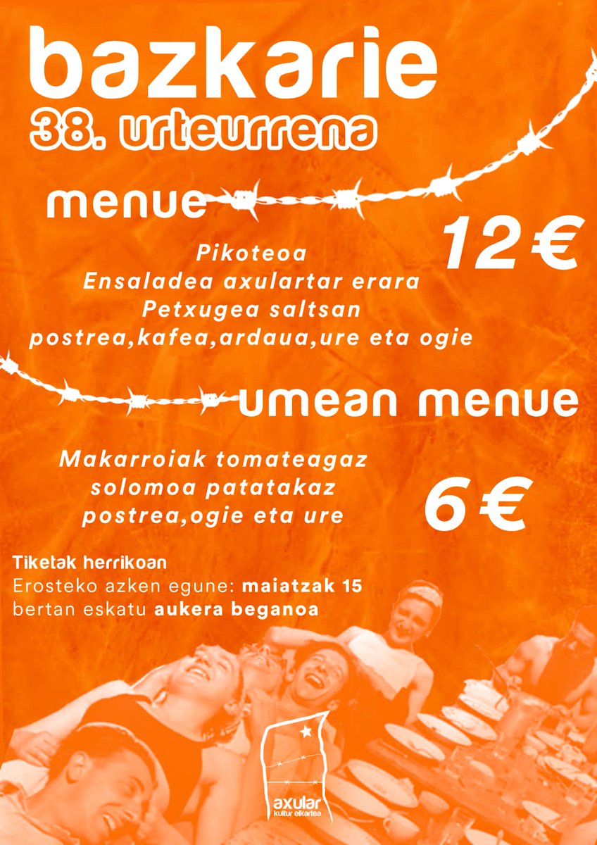 Igorreko Herrikoan urteurrena!! Bazkarireko txartelak salgai biher arte!! Goazen!!