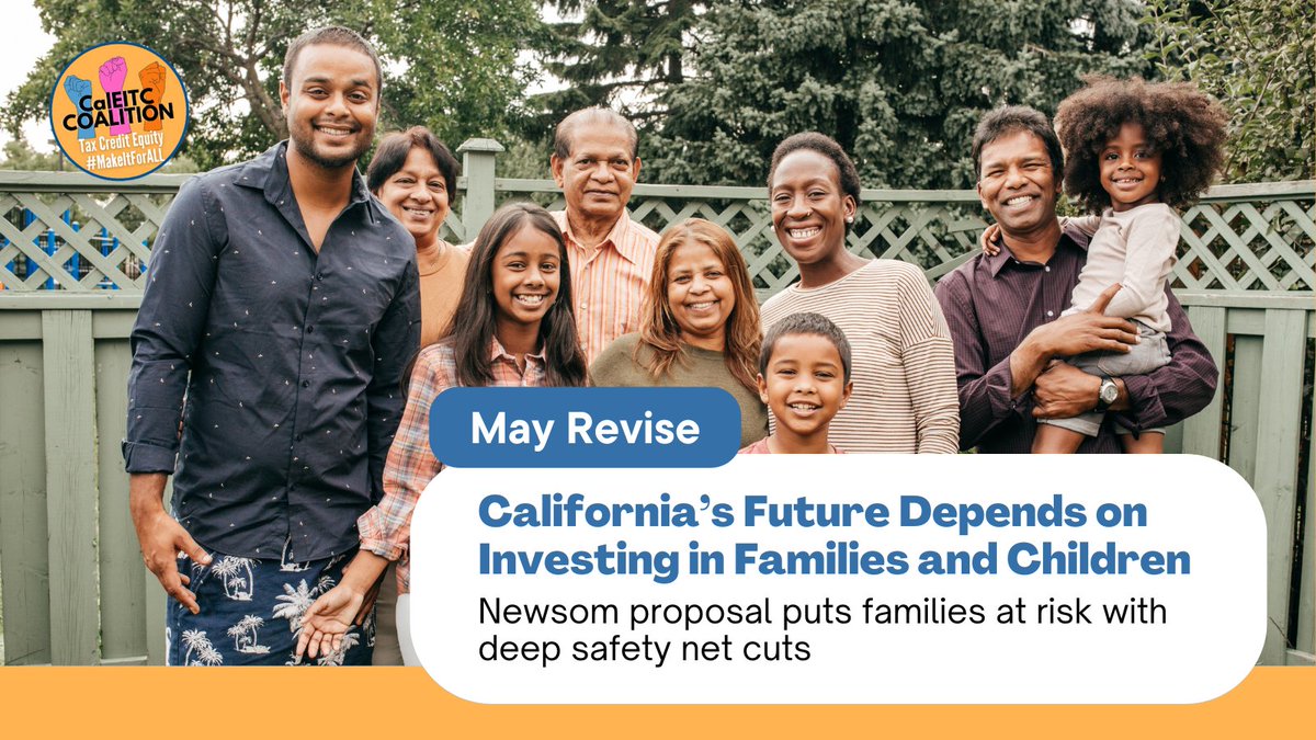 📢 CalEITC Coalition members wholeheartedly appreciate @CAgovernor's budget proposal to 🙏PROTECT🙏 crucial anti-poverty tax credit investments in #CABudget

But we ❌REJECT❌ any calls for cuts to #FreeTaxPrepPays and #SafetyNet programs that uplift California’s families!