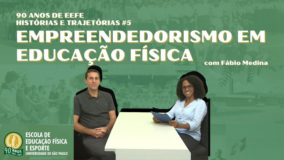 Neste episódio do Podcast 90 Anos de EEFE – Histórias e Trajetórias, nosso convidado é Fábio Medina, proprietário do Studio Medina Fitness Plus, que existe há 15 anos e atende mais de 200 alunos em busca de saúde e bem-estar. Confira: eefe.usp.br/90anos
