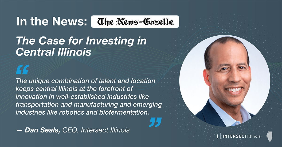 #CentralIllinois offers companies unmatched talent, infrastructure and support. Our CEO highlights the momentum the @news_gazette: bit.ly/3wA6Q8K 

#BeInIllinois @CHCEDC #Chambana @UofIllinois @UIResearchPark @parklandcollege @bioprocessingIL