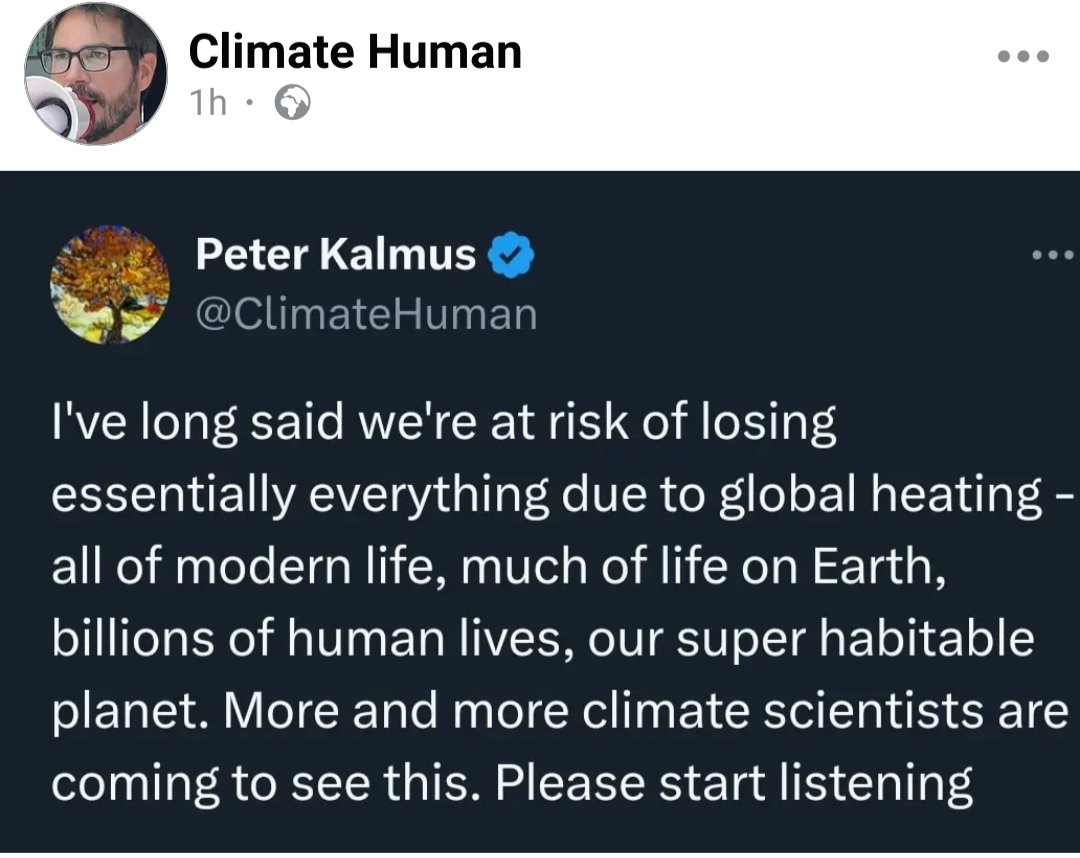 Climate Human listen up