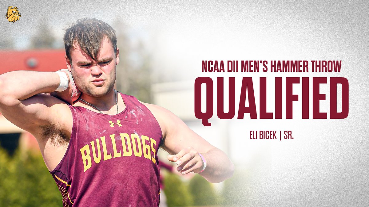 Eli Bicek Qualifies for NCAA DII Outdoor Track and Field Championship in Hammer Throw (@UMDTFCC) More: umdbulldogs.com/news/2024/5/14…