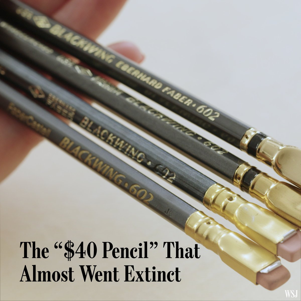 This pencil has a lot of hype. John Steinbeck wrote “The Grapes of Wrath” with a Blackwing and a Disney animator was buried with his. 🎥 Here’s why the pencil got so popular, and why some fans are upset. on.wsj.com/4bCCjGo