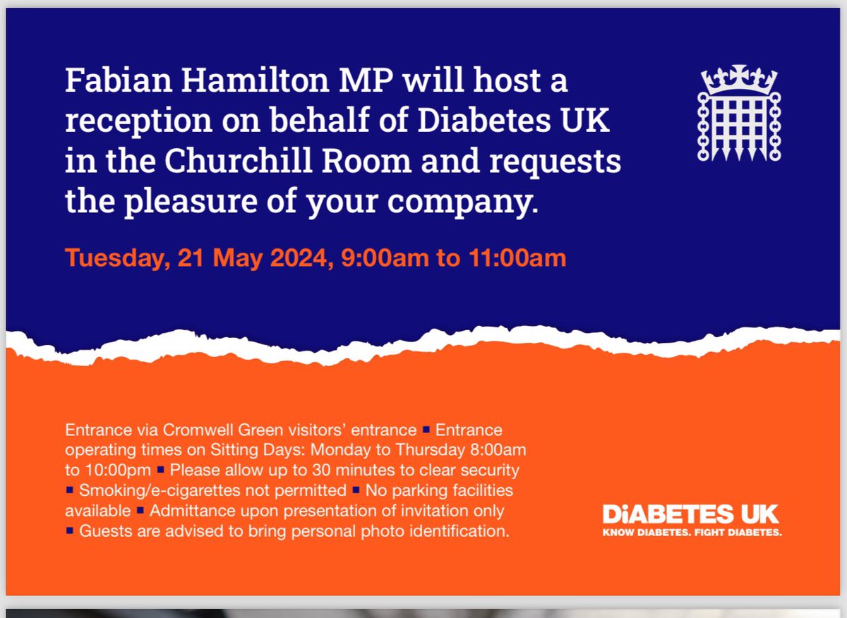 I’m pleased to be invited to this event #DiabetesUk, #Houseofcommons
