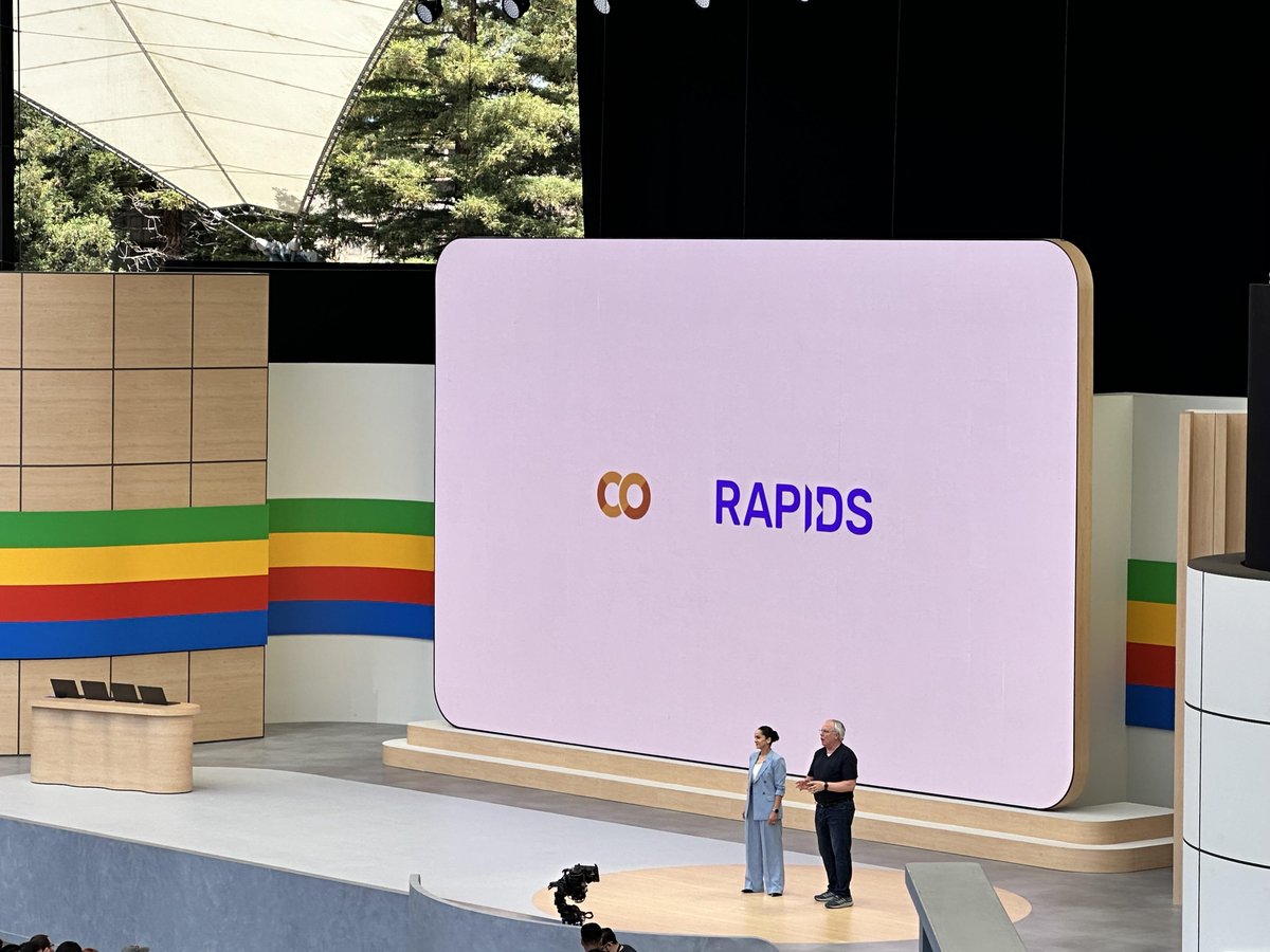 Announced at #GoogleIO, RAPIDS cuDF is now integrated into Google Colab. RAPIDS cuDF instantly speeds up pandas code by up to 50x with zero code changes in Colab notebooks. Read the tech blog: nvda.ws/3JZPVzo