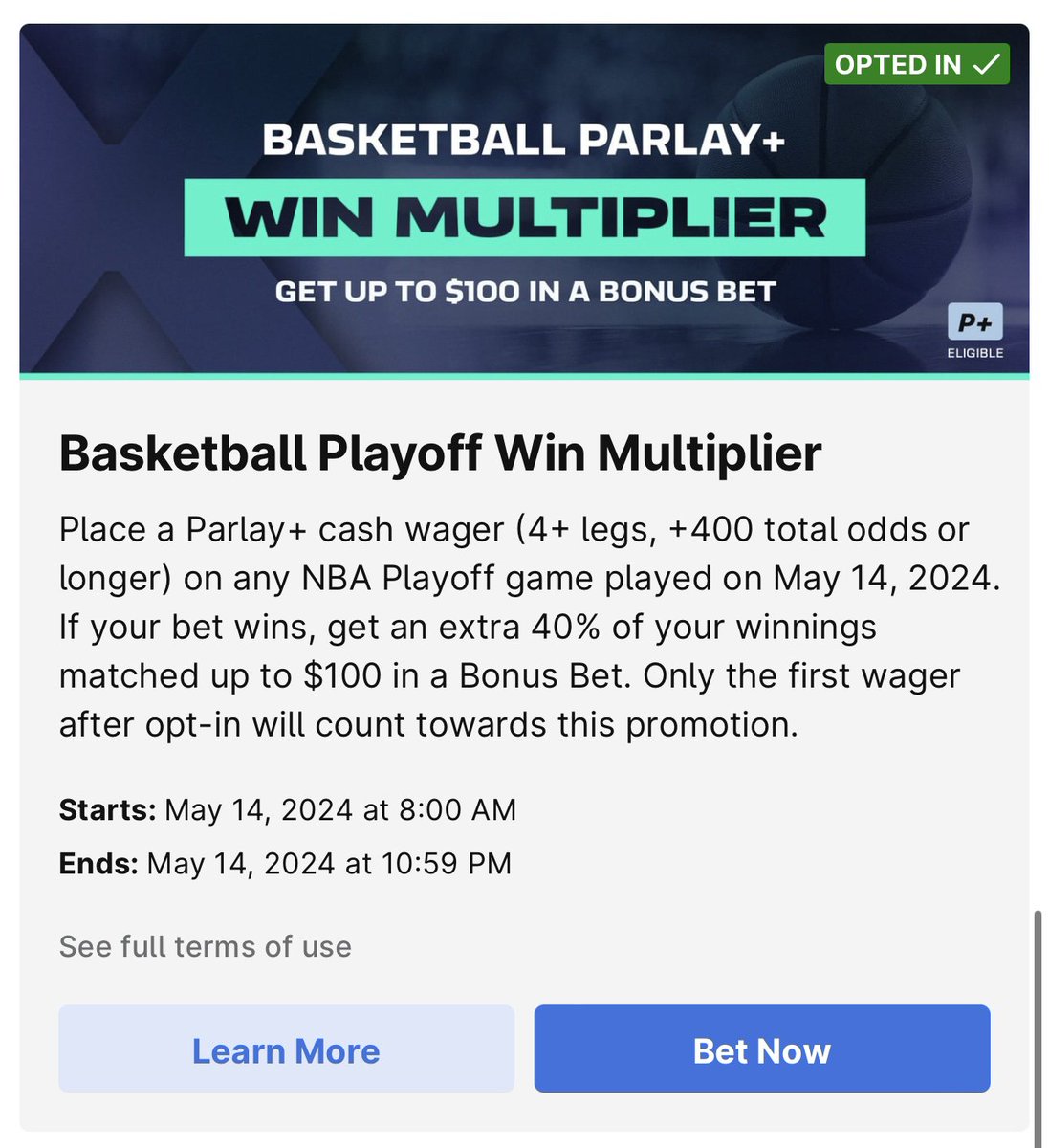 ESPN NBA Parlay+ Win & Get - would play up to 0.4u