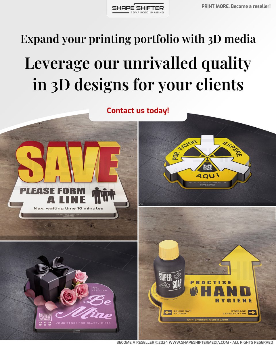 ssm.li Expand your printing portfolio with 3D media Leverage our unrivalled quality in 3D designs for your clients Contact us today! #print #digitalprinting #drupa #printerverse #printing #podcon #printinginnovation #inkjetprinter #digitalworld