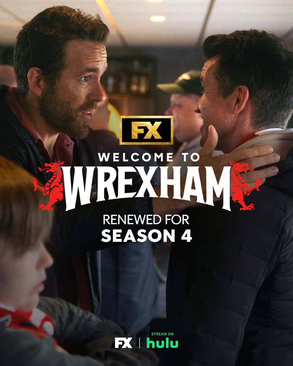 Season three: Underway ✅ Season four: Confirmed 🔜 Who’s looking forward to more @WrexhamFX? 😆 🔴⚪️ #WxmAFC