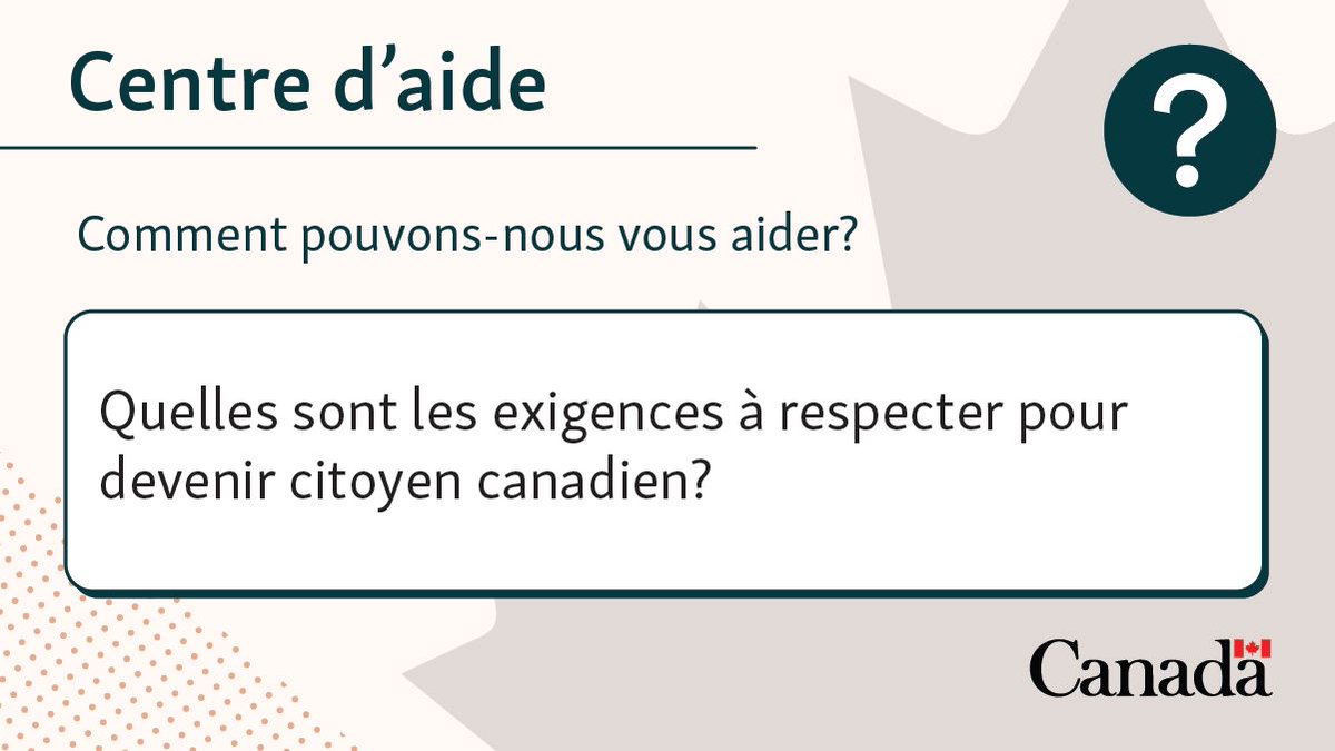 CitImmCanFR's tweet photo. Vous êtes un résident permanent et soutaitez obtenir la citoyenneté canadienne? Vérifiez si vous pouvez présenter une demande : https://t.co/jqa9HHvnQt
#SemaineDeLaCitoyenneté #MaCitoyenneté https://t.co/r2NIiSLna8
