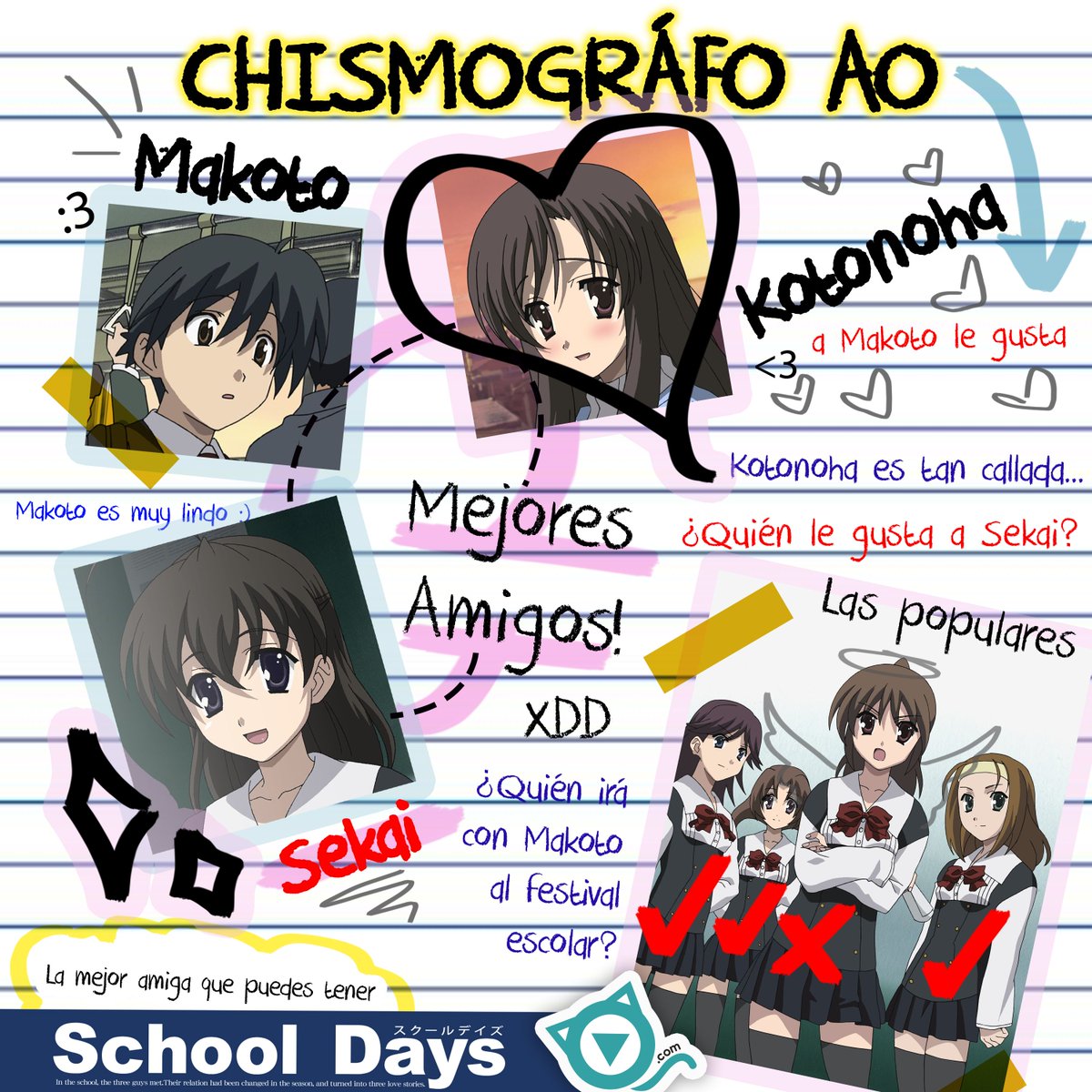 ¿Están listos para revivir recuerdos? 🫣
FALTAN 5 DÍAS para el estreno de School Days en animeonegai.com
#comunidadonegai #anime #serieanime #schooldays #amor #desamor #drama