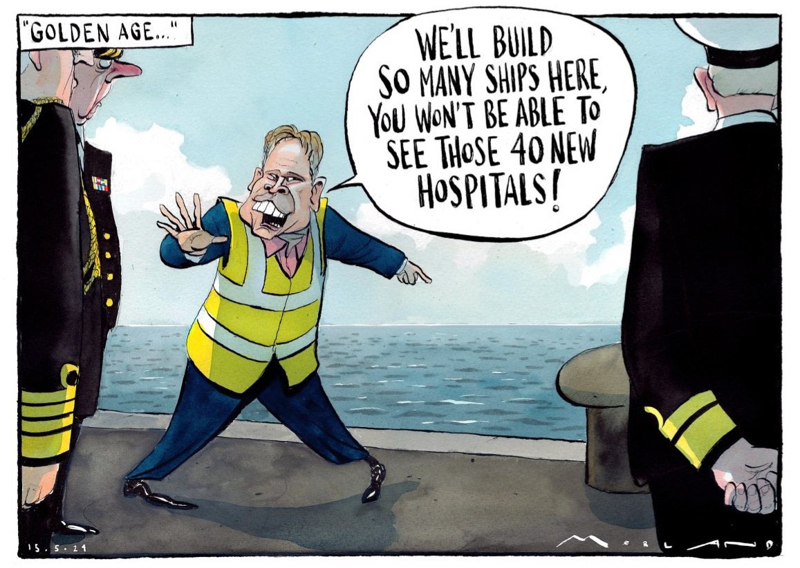 Morten Morland on #GrantShapps #GrantShips #MOD – political cartoon gallery in London original-political-cartoon.com