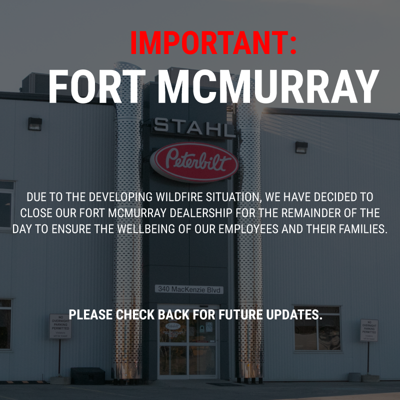 Please note, due to the developing wildfire situation in Fort McMurray, we have decided to close our dealership for the remainder of the day to ensure the wellbeing of our employees and their families.

We will continue to provide updates as the situation develops.