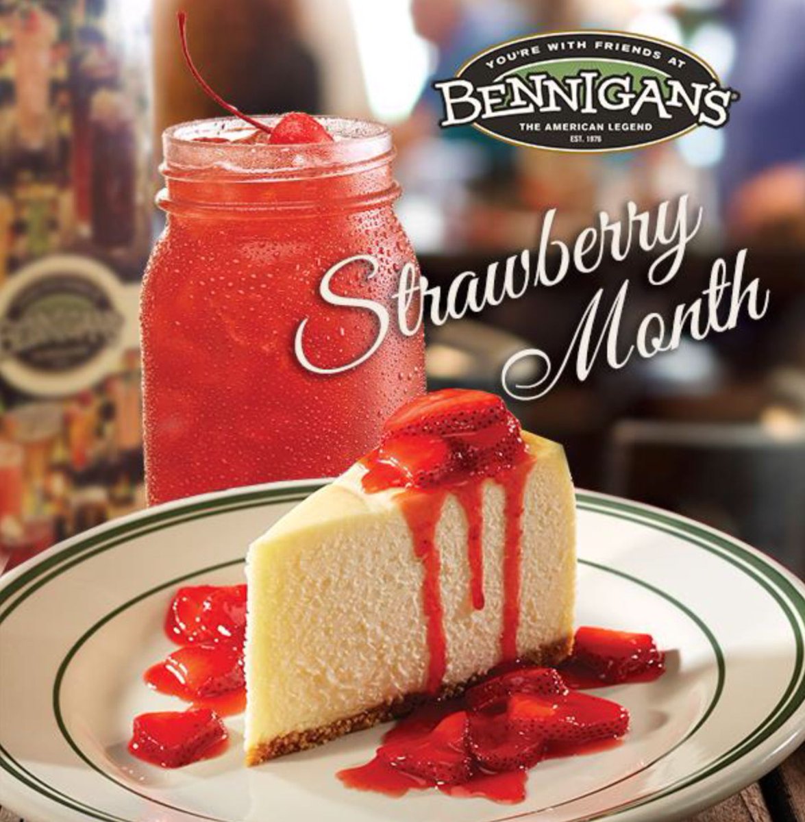 BennigansMandan's tweet photo. Did you know that May is National Strawberry Month? We’ve got you covered with our decadent strawberry dessert options at Bennigan’s!

#bennigans #nationalstrawberrymonth #strawberry #bismarckeats https://t.co/DRIyYgM5Fg
