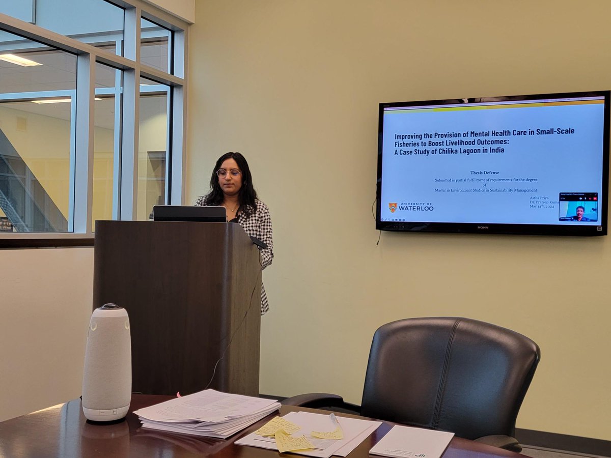 Congratulations to @V2VPartnership student Astha Priya for successfully defending her thesis on improving mental health care in small-scale fisheries under the supervision of @PrateepNayak! 🎉 Your research is a valuable contribution to livelihood outcomes and mental well-being.