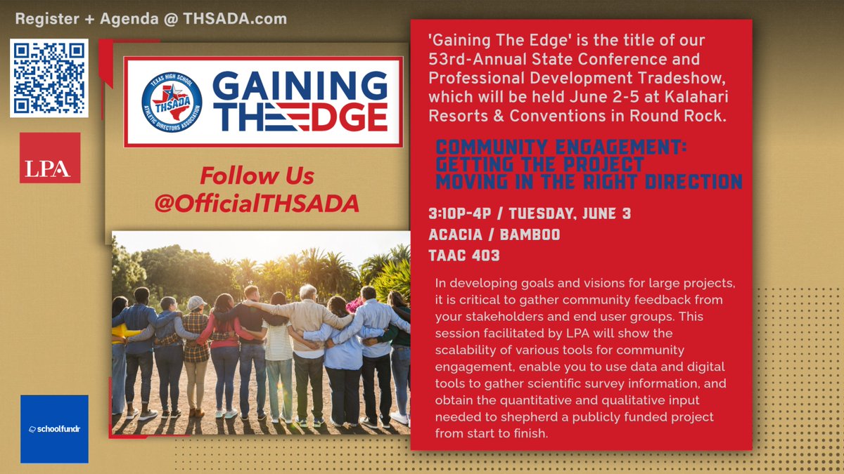 Let's live out Community Engagement! Register here and join nearly 550 of your peers across the Lone Star State in < 3 weeks: bit.ly/4cXSCPd