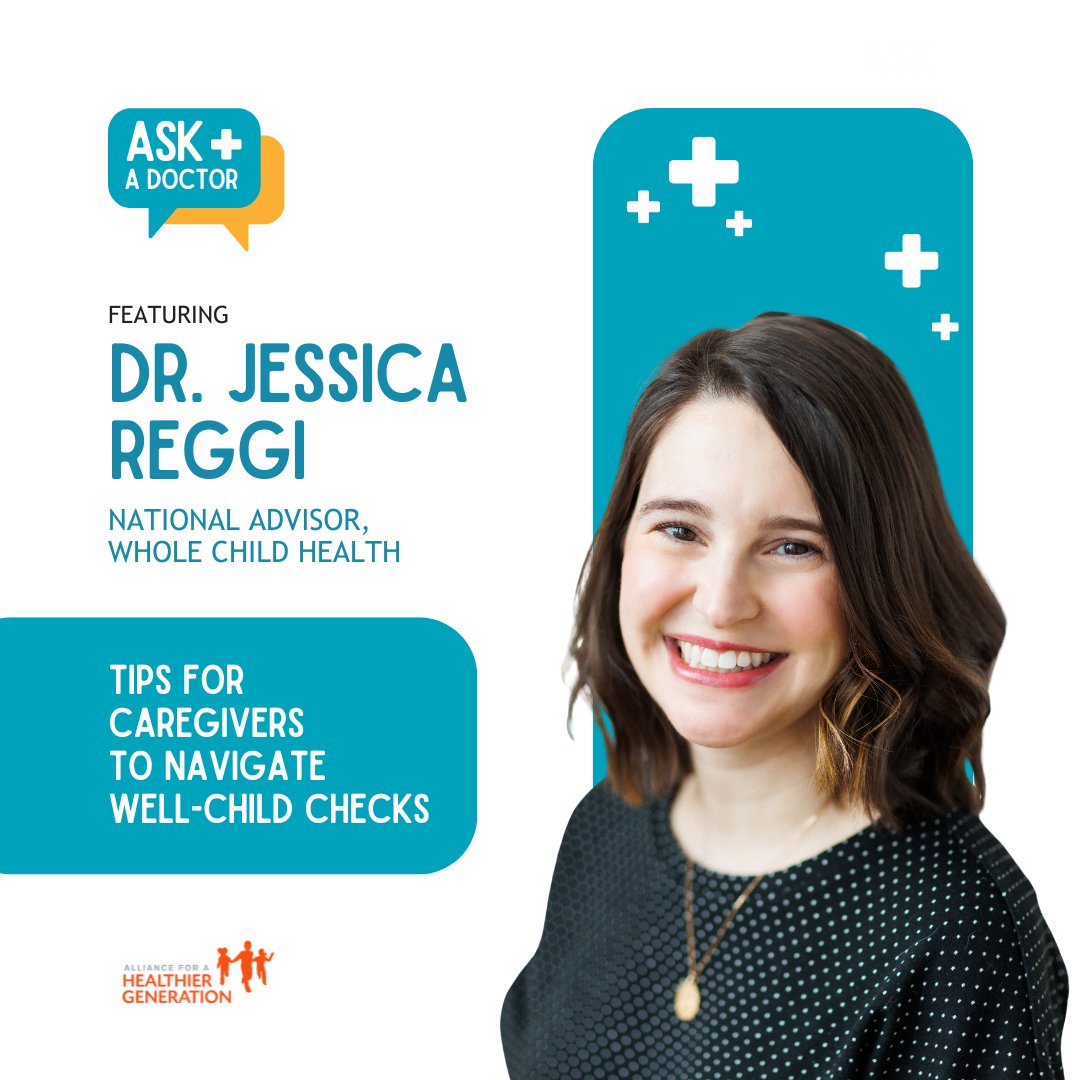 Parents & Caregivers: do you have questions about well-child visits and health checkups? Dr. Jessica Reggi, Healthier Generation's National Advisor of Whole Child Health, answered some #WellChildVisit FAQs in our latest installment of Ask a Doctor: bit.ly/3QvxqGN