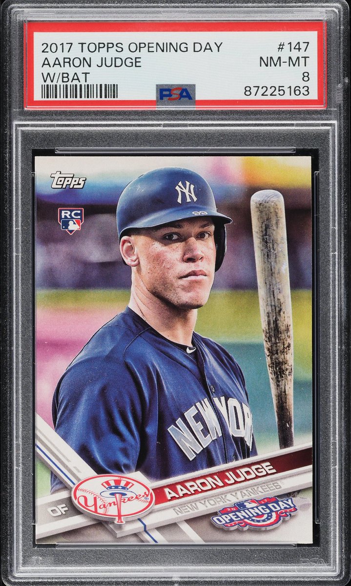 KCcards_'s tweet photo. Day 24 #30DaysofJudge

Not the first time we’ve seen Topps Opening Day, but this time we feature Judge’s 2017 RC SP image variation. 

While the base set mirrors its flagship brethren, the short prints and inserts generate the interest in OD

SP image variation- 1:256 packs 
🧵 https://t.co/lTZLpLhZ2z