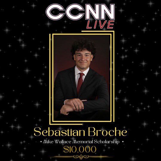 🎉 Huge shoutout to Sebastian Broche, our very own powerhouse at CCNN Live, for snagging the coveted @natas_spa $10,000 Mike Wallace Memorial Scholarship! 🏆#CPride