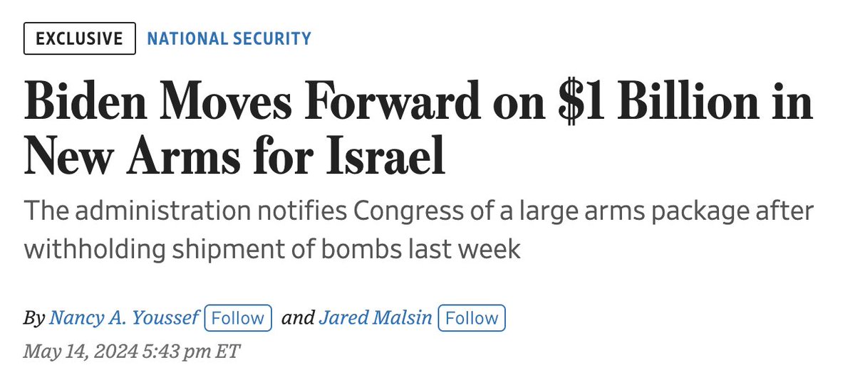 Biden is greenlighting Netanyahu's full-scale invasion of Rafah.