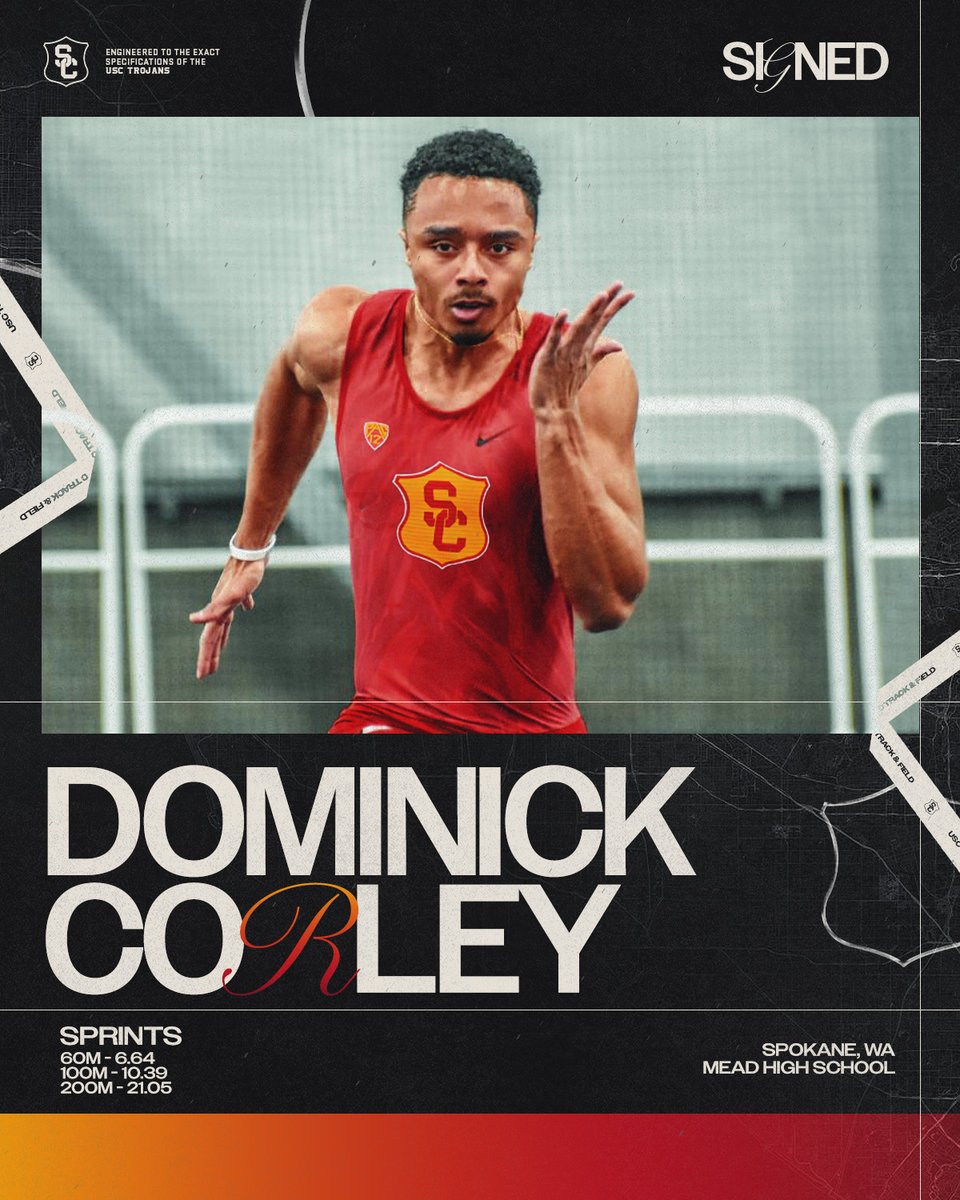 Welcome to the #TrojanFamily, Dominick Corley!

One of the nation's top short sprinters comes down the west coast to USC!