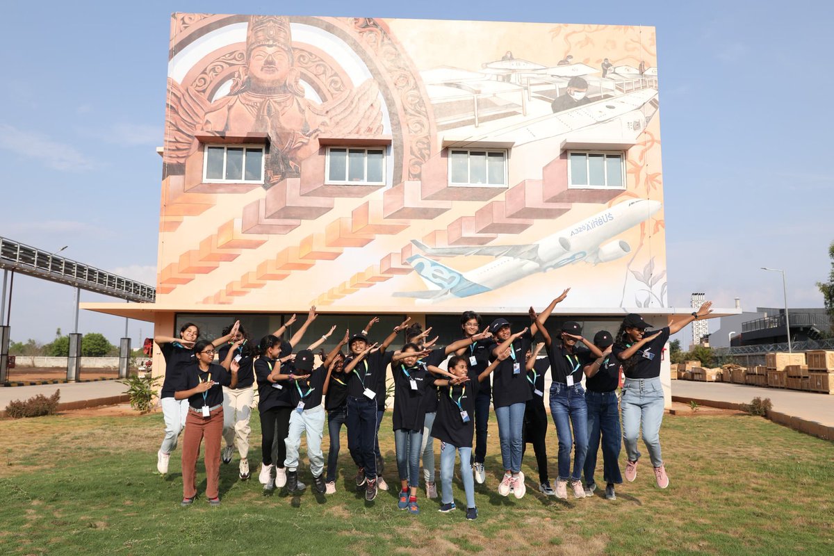 Airbus 'Wings of Wonder' schoolgirls visited us at Dynamatic Aerotropolis. Together, Dynamatic, @Airbus, @IndiGo6E are building a better future for India. #WomenPower