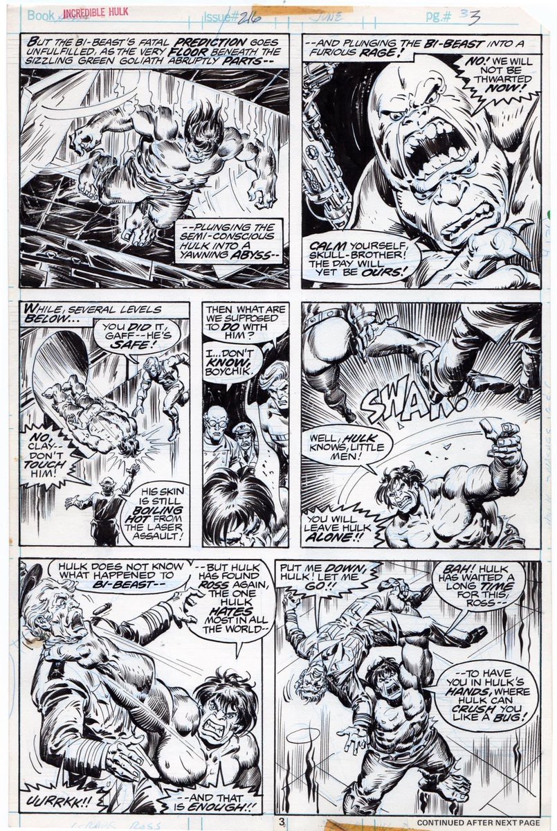 Sal Buscema & Ernie Chan Hulk #216 original art