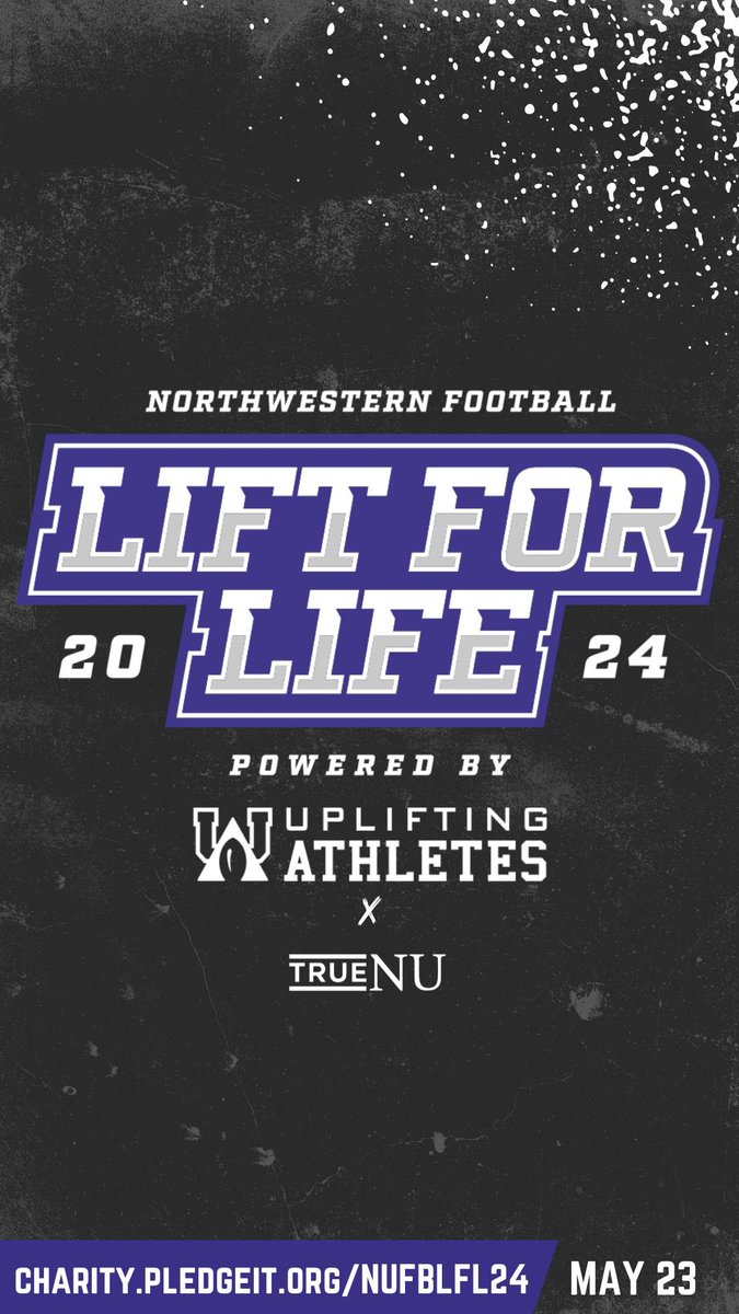 Robert Fitzgerald (@robert_fitz18) on Twitter photo One workout. One cause. One community. One lift to make a difference for the #RareDisease community! <a href="/NUFBFamily/">Northwestern Football</a> is teaming up with <a href="/UpliftingAth/">Uplifting Athletes</a> for their Lift for Life on May 23! Pledge your support at: charity.pledgeit.org/f/Cro9YgmNRe One workout. One cause. One community. One lift to make a difference for the #RareDisease community! <a href="/NUFBFamily/">Northwestern Football</a> is teaming up with <a href="/UpliftingAth/">Uplifting Athletes</a> for their Lift for Life on May 23! Pledge your support at: charity.pledgeit.org/f/Cro9YgmNRe