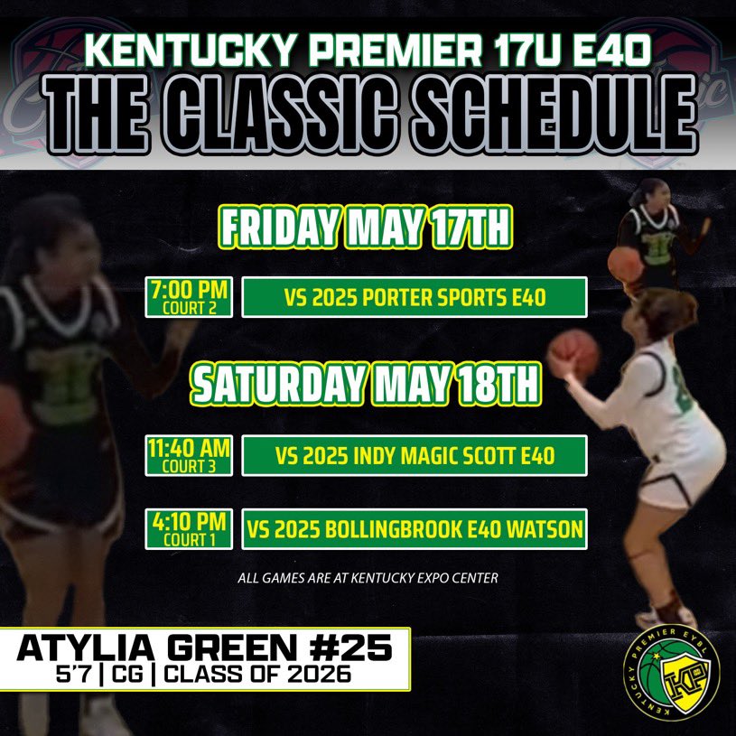 Schedule ⬇️ Graphics: @alyxwhite_ 🔥 @star_kentucky @KentuckyPremier