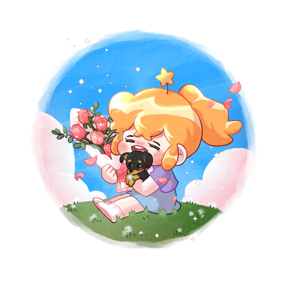 로즈데이 기념 장미를 든 나나양🌹⭐️