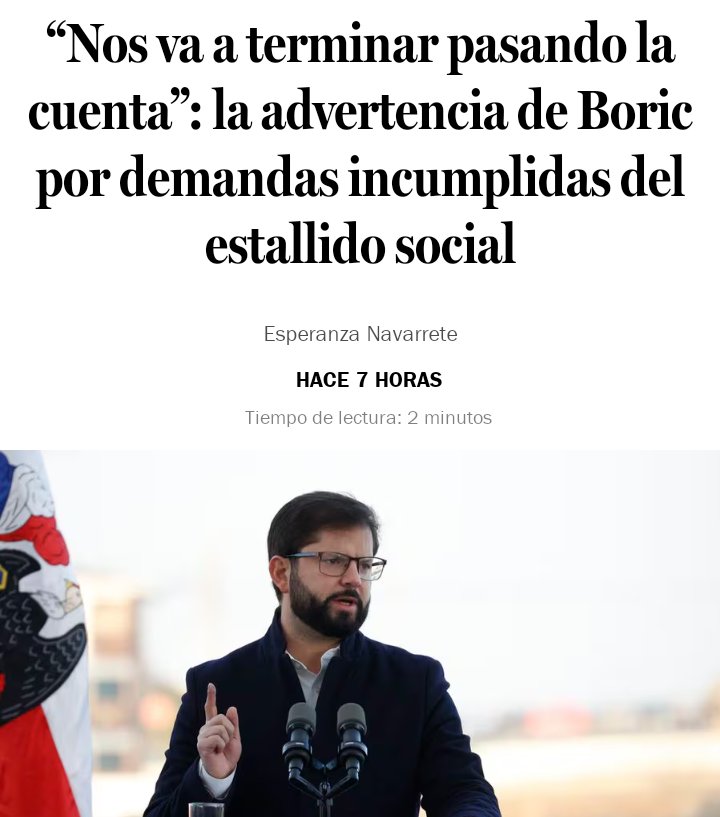 Esta declaración de Boric, al día siguiente de haber salvado a las Isapres, me parece un insulto a los chilenos.