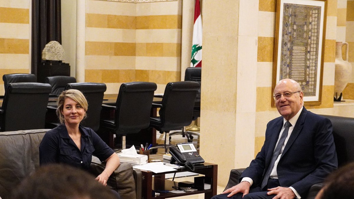 Minister Joly met with caretaker Prime Minister of Lebanon Najib Mikati. They discussed the current crisis in the Middle East, the ongoing tensions along the Lebanon-Israel border and the importance of forming government to support the urgent needs of the Lebanese people.
