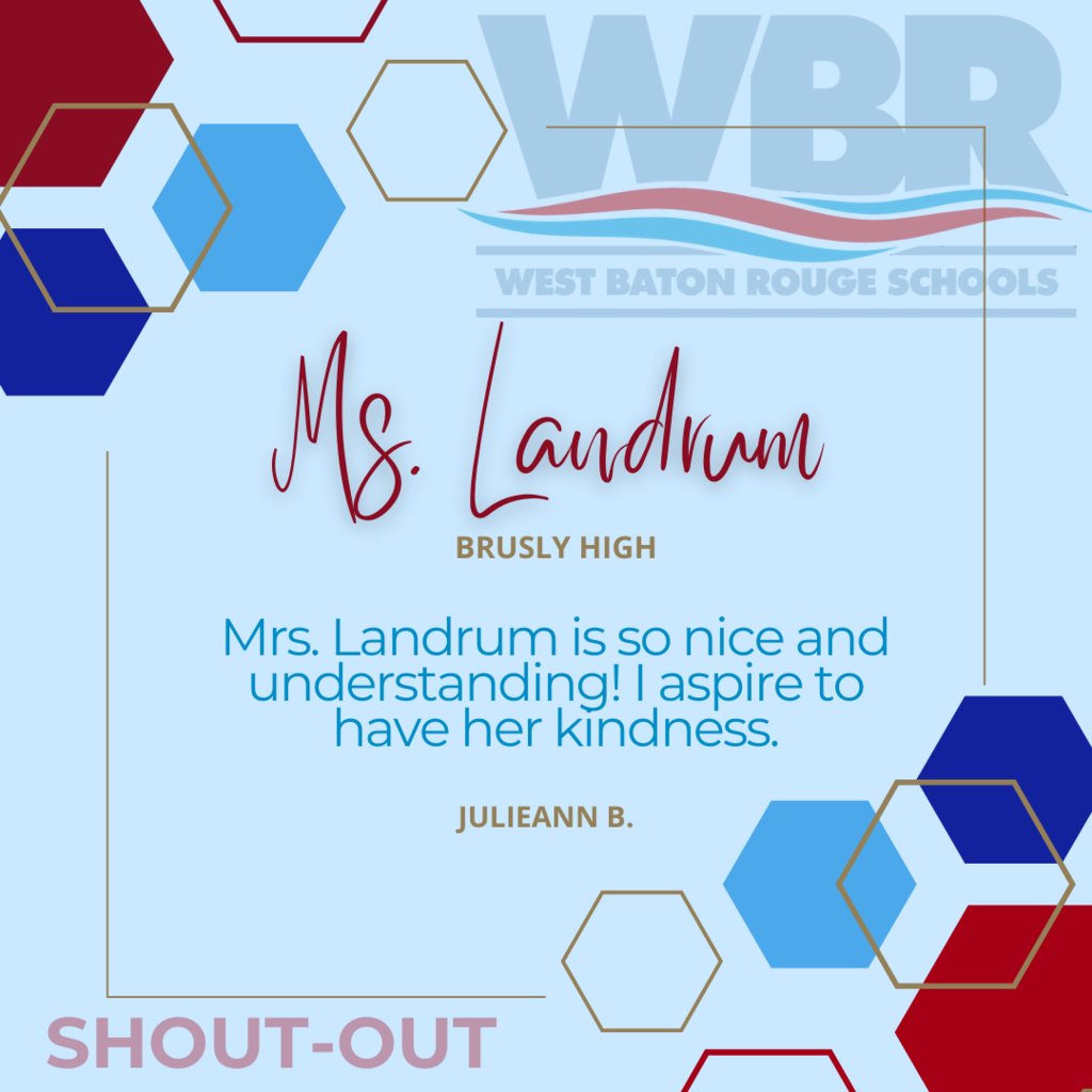 We love giving shout-outs to the fabulous people that work in our district! #WeAreWBR #WBRProud Don't see your entry? Don't worry, it will get posted!
