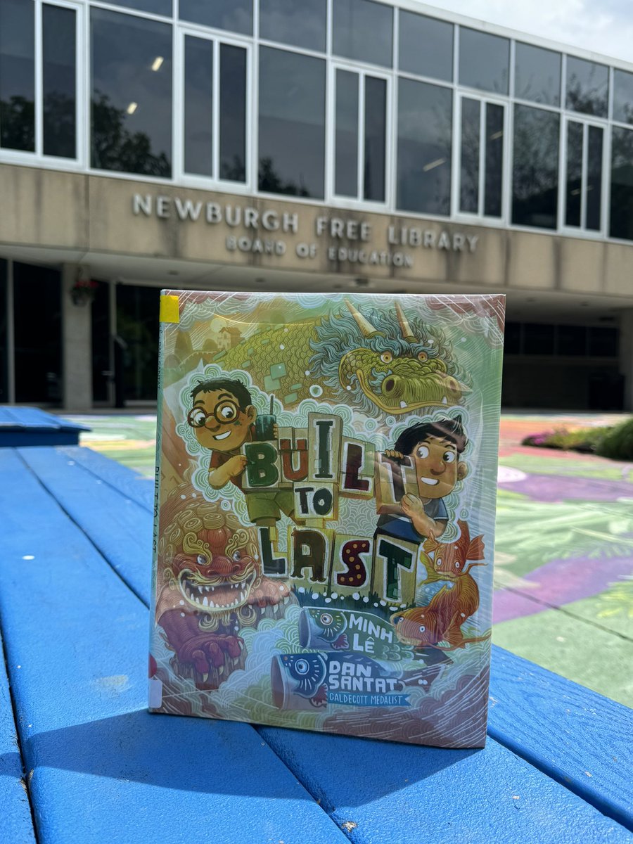 Thanks to the @NewburghFreeLib, I got to read BUILT TO LAST, the next instant classic picture book from @bottomshelfbks and @dsantat. Crash! Kaboom!