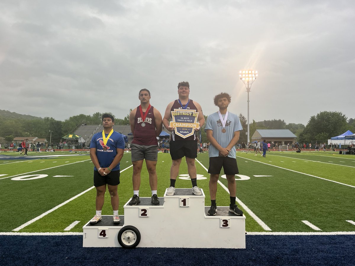 Congratulations to Dylan Krugh on winning the @PIAADistrictXI 3A Shot Put championship with a throw of 50’ 11”, Dylan will throw at next weeks State Championship meet #SlaterNation⚒️