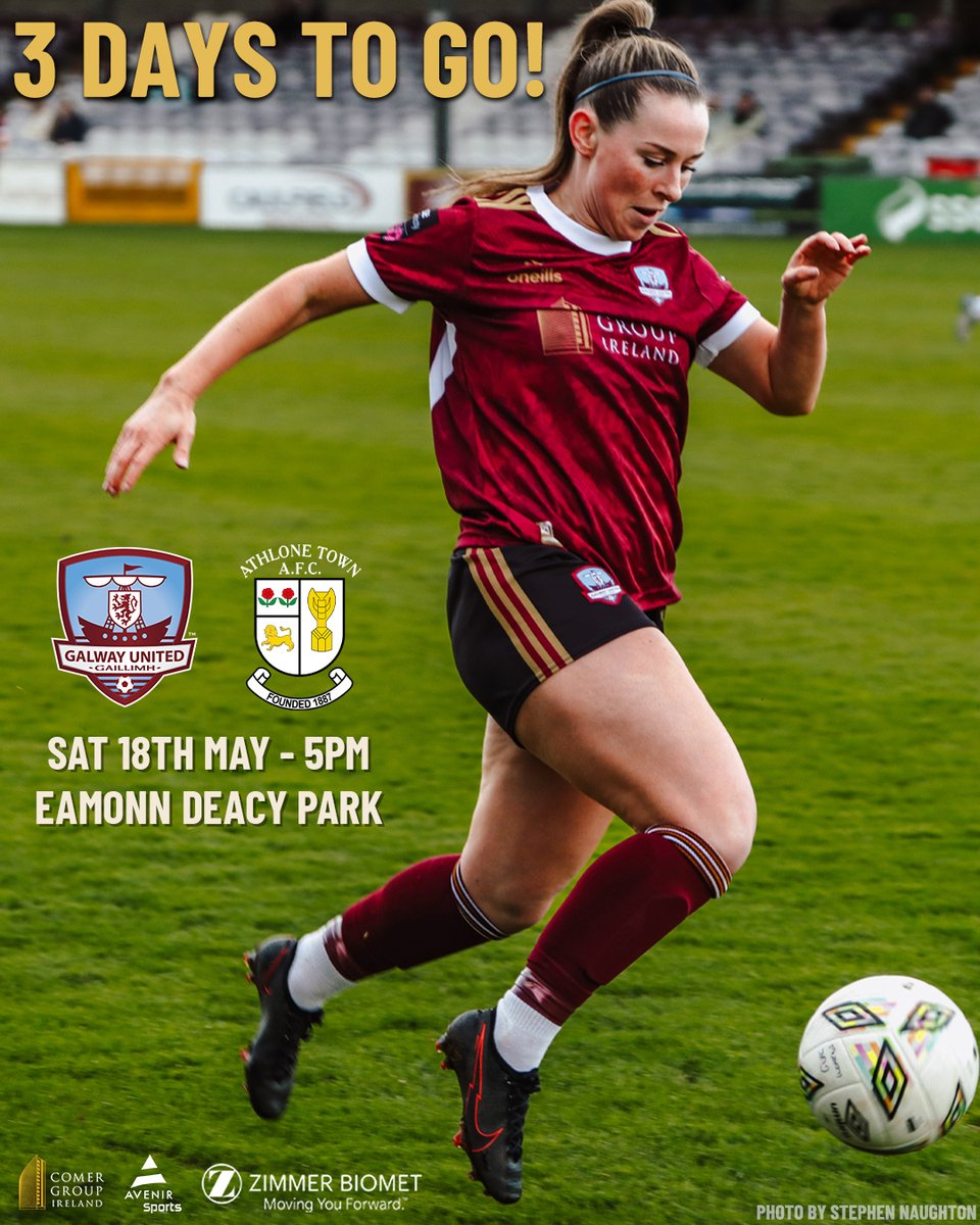 Galway, you broke the record at our last home game! We want to see you back for more! ❤️

United are in action against @AthloneTownAFC  in the @AVENIRSPORTS All Island Cup in EDP this 𝗦𝗮𝘁𝘂𝗿𝗱𝗮𝘆, 𝟭𝟴𝘁𝗵 𝗠𝗮𝘆.

🎟️: galwayunitedfc.ie/match-tickets

#ItsATribalThing | #UnitedAsOne