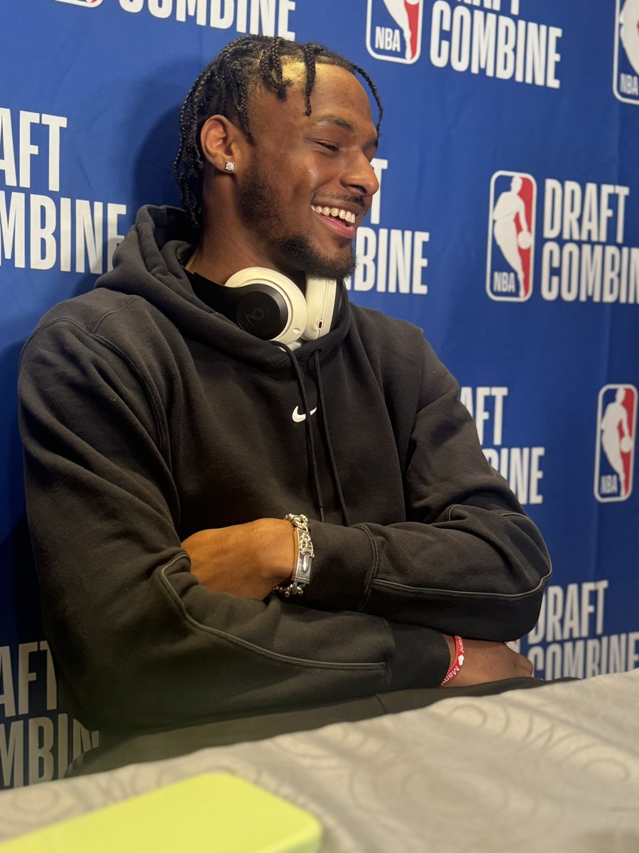 “It’s a lot,” Bronny James says with a smile when asked about all the attention he’s getting.