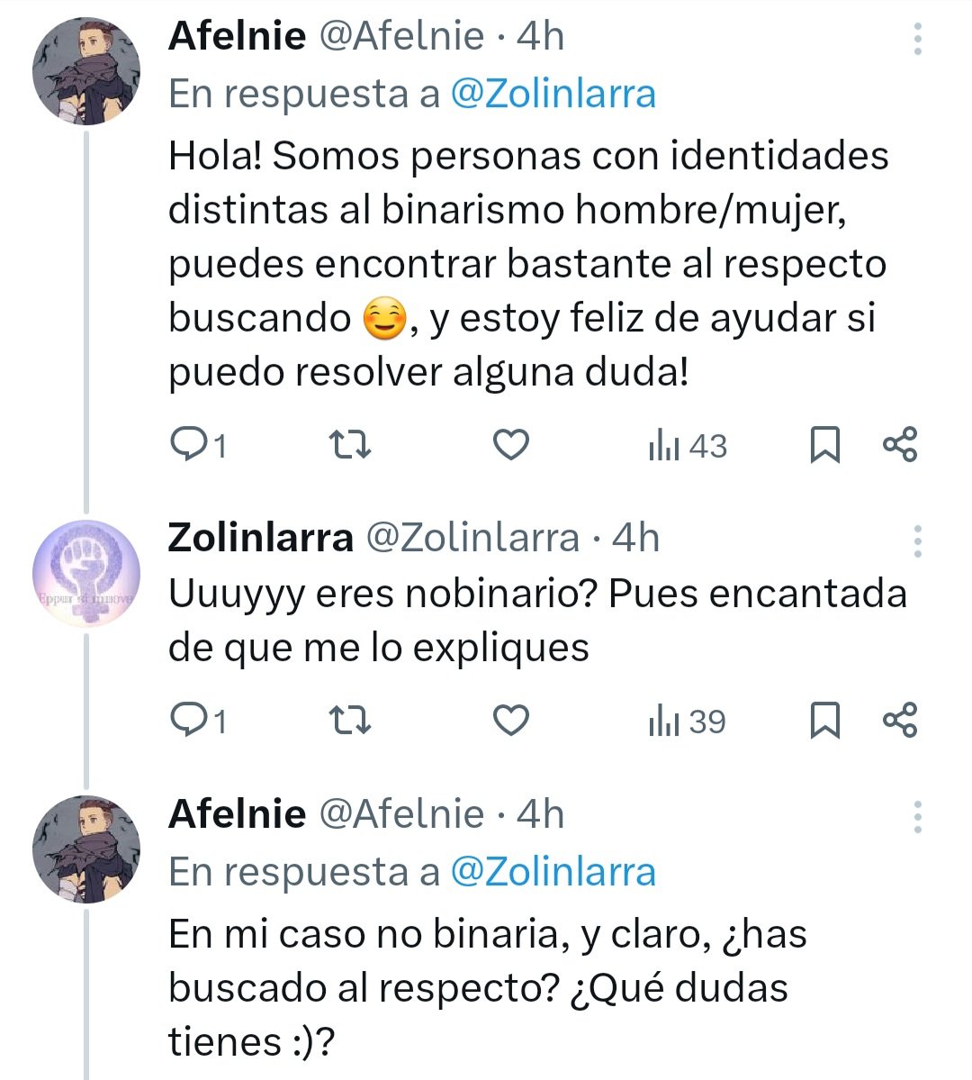 - ¿Eres no binario? - No, soy no binaria. JAJAJAJA.