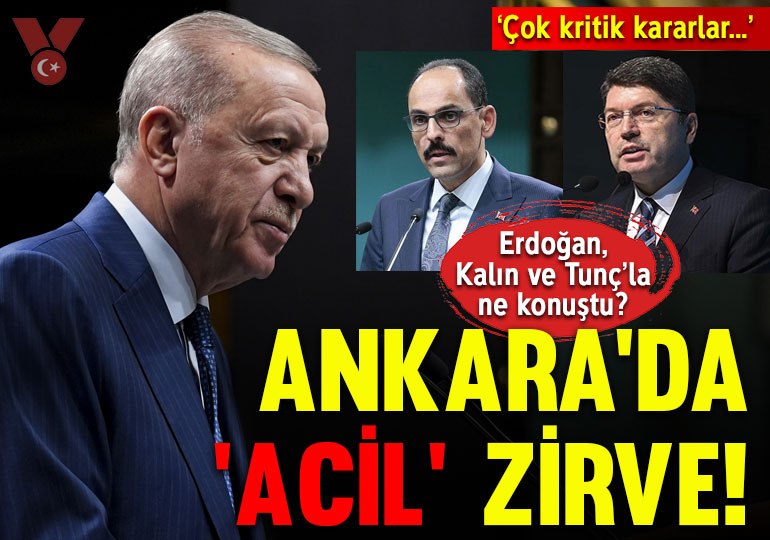 Ankara’da ‘acil’ zirve: Erdoğan, Kalın ve Tunç’la ne konuştu? veryansintv.com/ankarada-acil-…