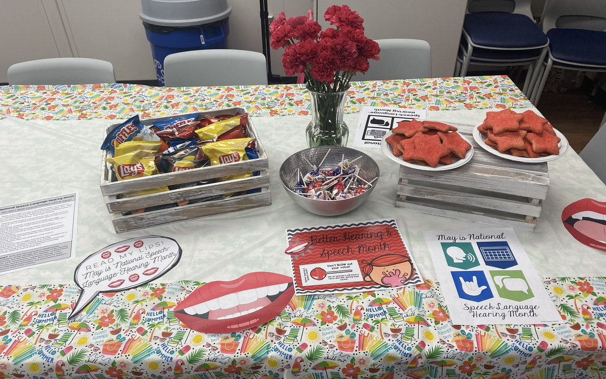 May is National Speech-Language Hearing Month! Thank you Mrs. Bartosic, our Slate Hill RockSTAR SLP for the support you give our students and the treats for our Slate Hill staff today! #itsworthit