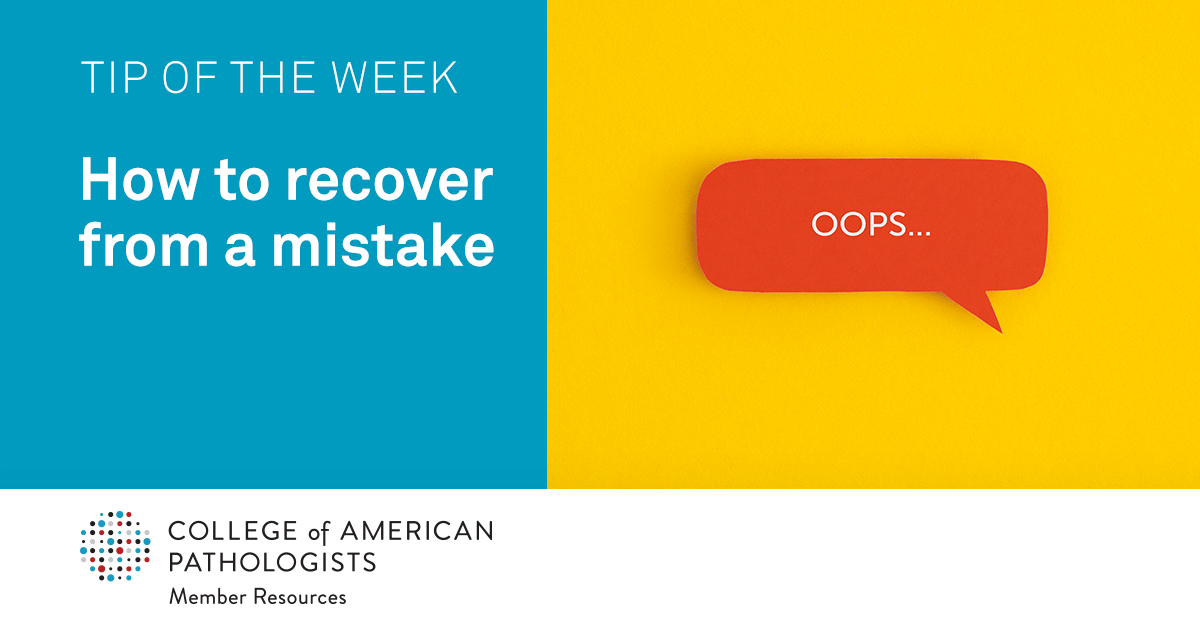 #TipoftheMonth: How to recover from a mistake You will make a mistake. It doesn't have to destroy you. #CAPNIPC brnw.ch/21wJMtI