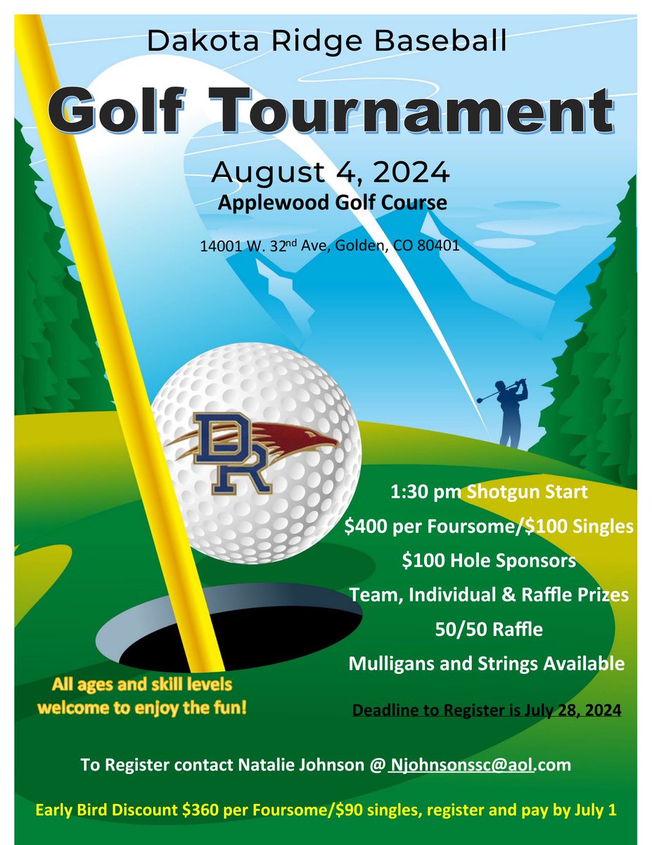 DakotaRidge Baseball (@drhs_baseball) on Twitter photo Hope you can join us, register early for a discount!
<a href="/DRHS_Athletics/">DakotaRidgeHS_Athletics</a> <a href="/DakotaRidgeHS/">Dakota Ridge HS</a> Hope you can join us, register early for a discount!
<a href="/DRHS_Athletics/">DakotaRidgeHS_Athletics</a> <a href="/DakotaRidgeHS/">Dakota Ridge HS</a>