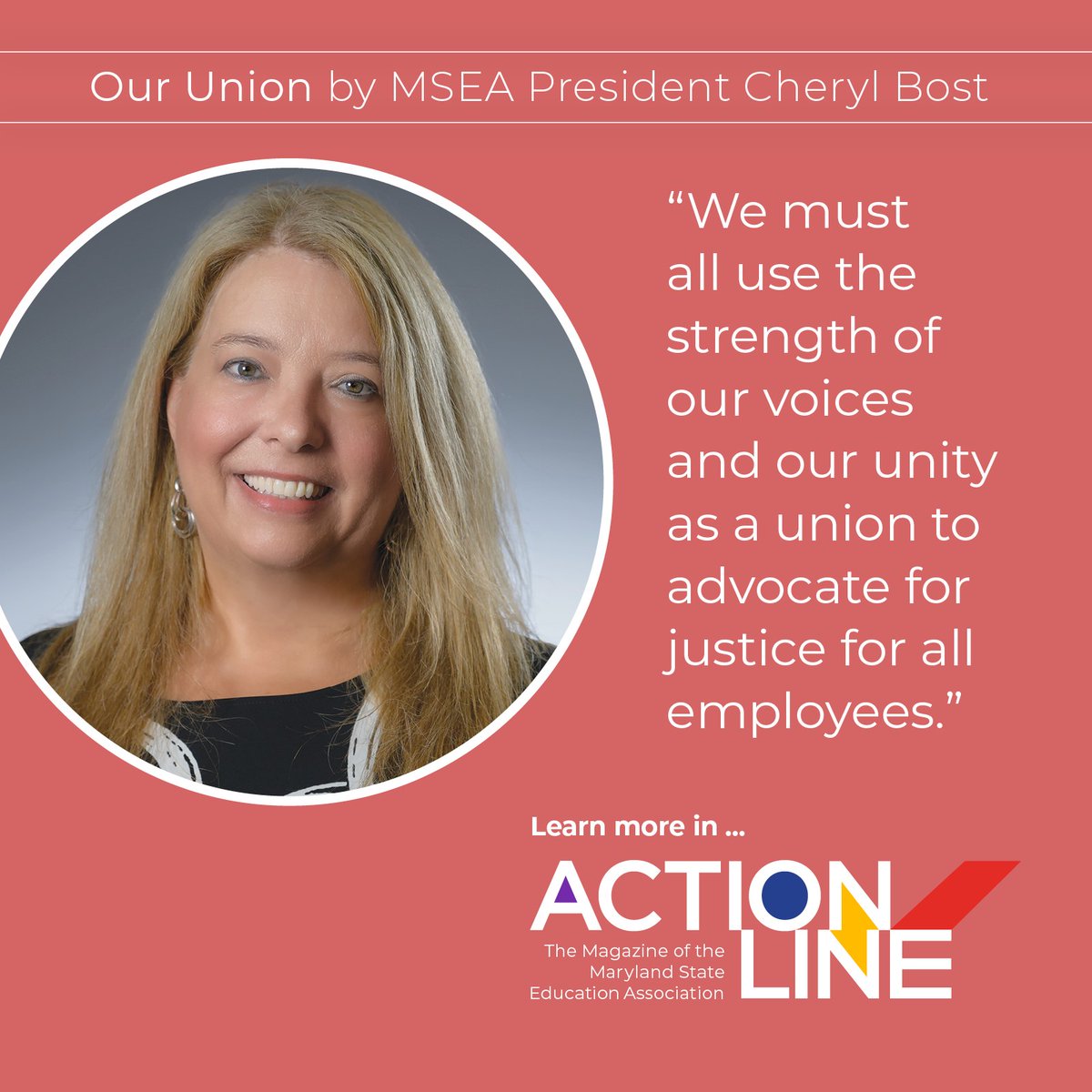 “I’m excited to report that education support professional membership is growing in Maryland and that’s not just by chance. Instead, it’s through the MSEA ESP Bill of Rights campaign.” - President Cheryl Bost in the latest issue of ActionLine. marylandeducators.org/a-message-from…