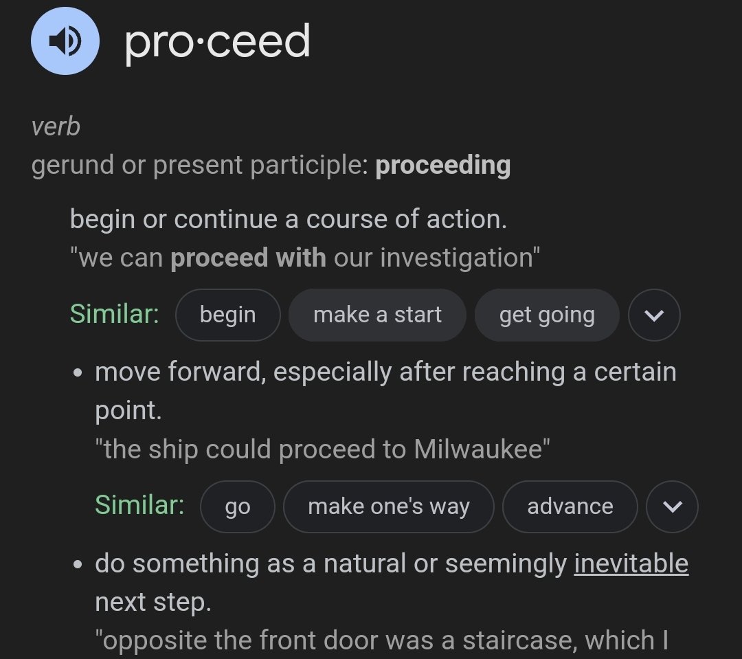 Proceed literally means to go forth. I'm no theologian, but you're even less of one 😂