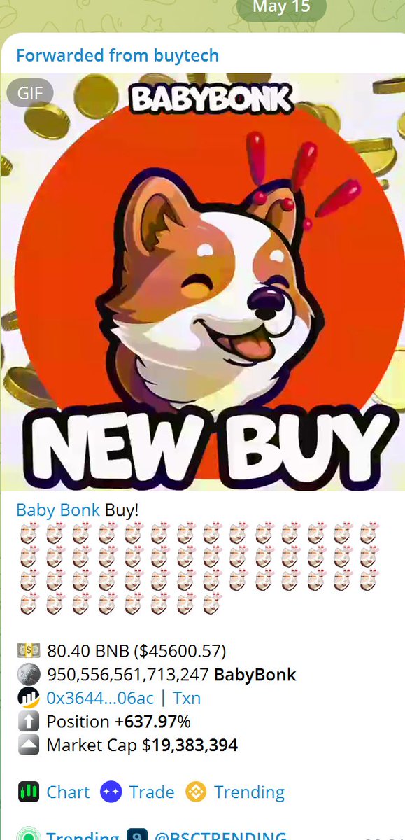45,5K$ #BabyBonk Buy - hey sellers how you feel now?
