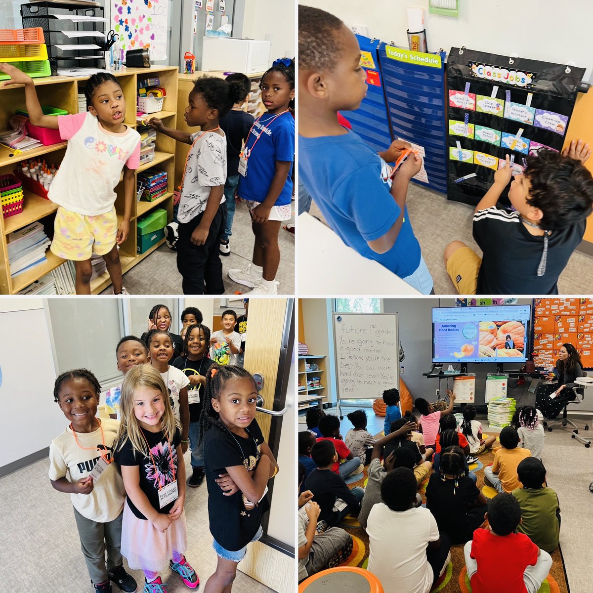 💙Kindergarten is preparing to move from the Green Neighborhood to the 1st grade Orange Neighborhood!🧡

😁 Their orientation included looking at class jobs & exploring future learning - all student led!

#AISDProud 
#KidsDeserveIt
