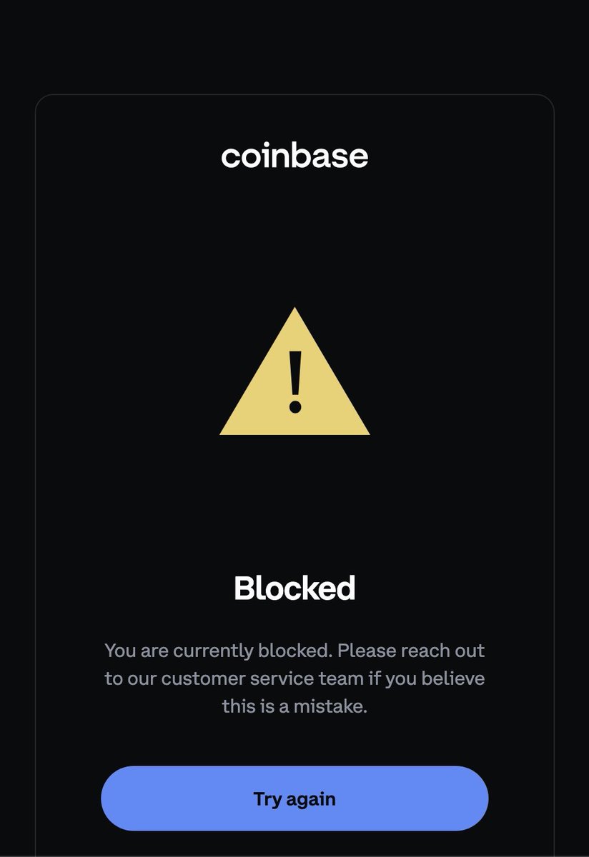 PSA: MOVE YOUR FUNDS OFF COINBASE

@coinbase what the fuck is going on? are you guys under attack? talked to support for 30 minutes and they said there’s nothing they can do and have no estimated time frame for me???

@coinbase @CoinbaseSupport