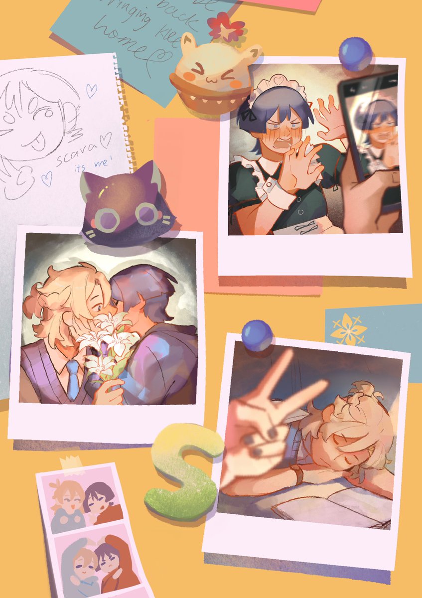 made three polaroid prints for @ScarabedoZine , check out the zine if u wanna see more scarabedo^^