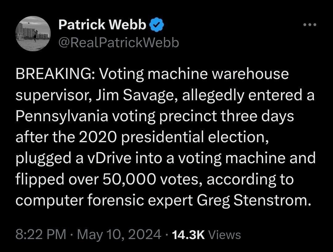 Another report of election interference in PA 👇2020. Fifty thousand votes 'flipped' according to a computer forensic expert three days AFTER the election😠 #LockHerUp 👇